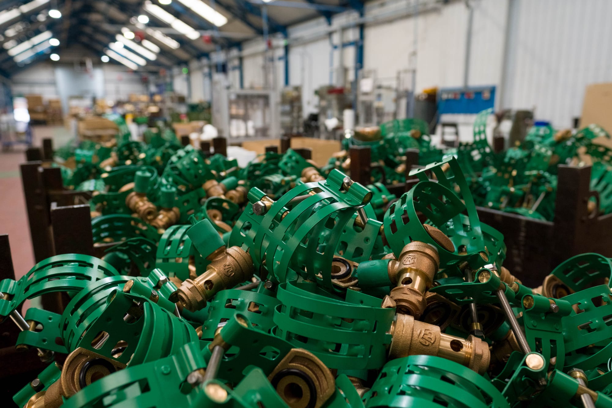 Waterfit water meter manifolds and fittings on the factory floor