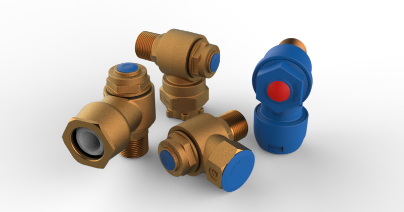 Waterfit gunmetal and polymer ferrules